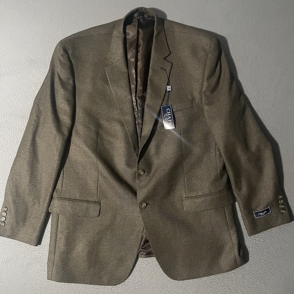 New CHAPS Blazer Size 46 REG Mens Sport Jacket Tweed Rayon Blend NWT‎ $195